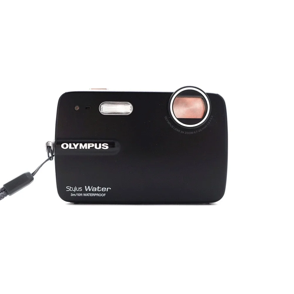 Vtg Olympus Stylus Black 550WP 10MP Digital Camera Digi Point Shoot Tested Y2k
